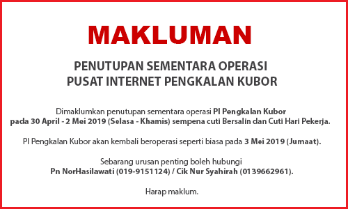 NOTIS PENUTUPAN 6 cuti bersalin