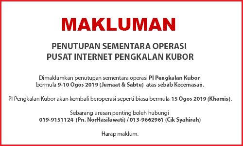 NOTIS PENUTUPAN PI kecemasan