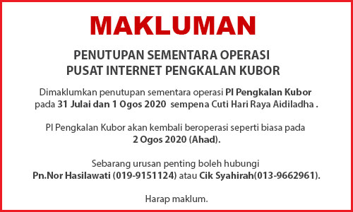 NOTIS PENUTUPAN PI HARI RAYA HAJI