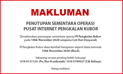 NOTIS PENUTUPAN DEEPAVALI 2020