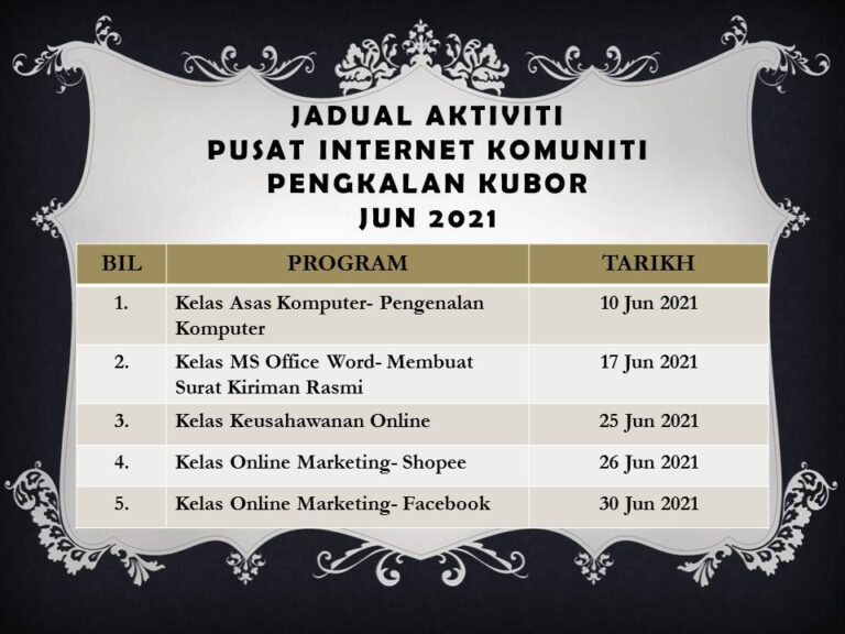 JADUAL AKTIVITI JUN 20212