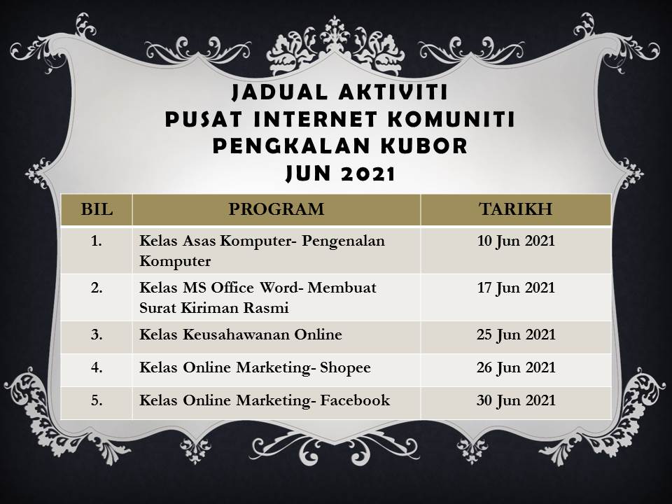JADUAL AKTIVITI JUN 20212