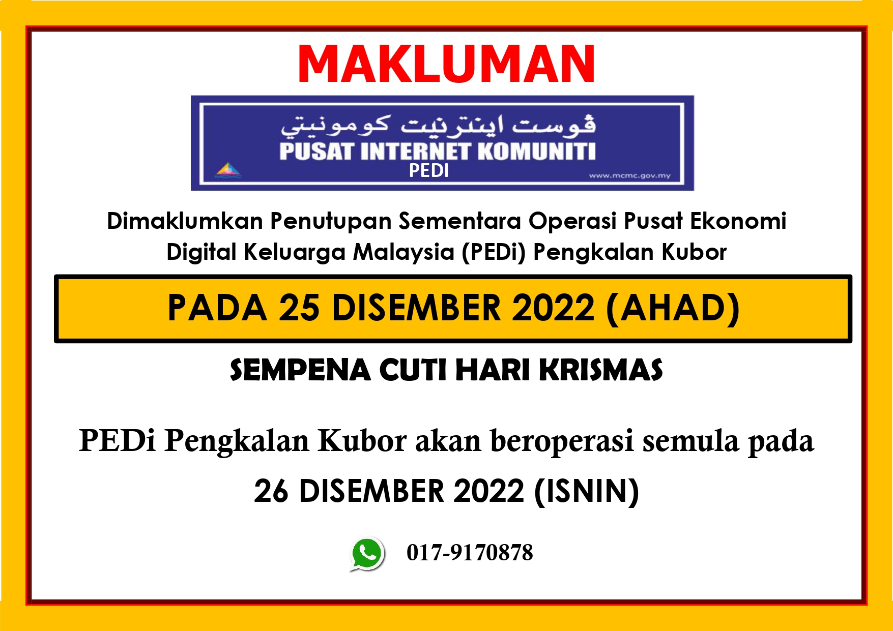 NOTIS CUTI KRISMAS page 0001