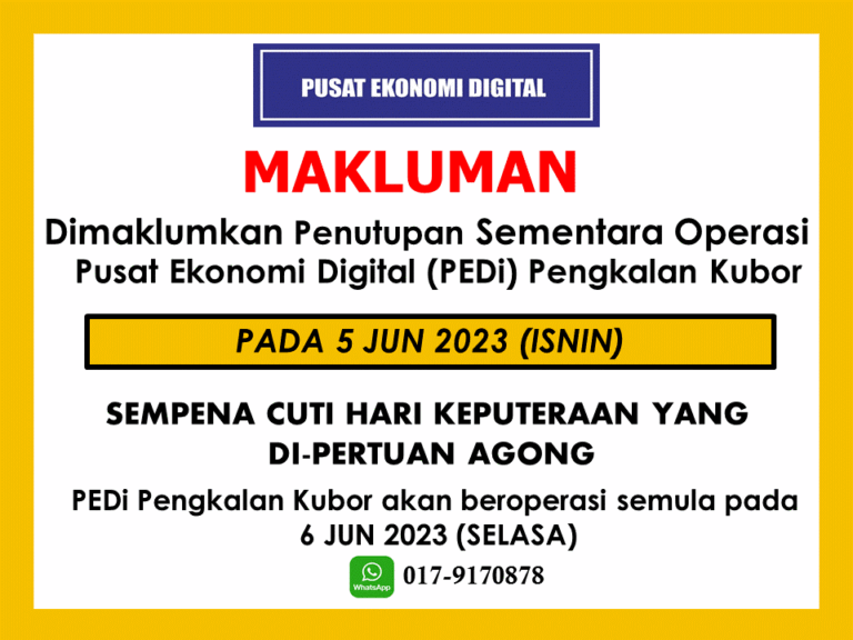 NOTIS PENUTUPAN PEDI