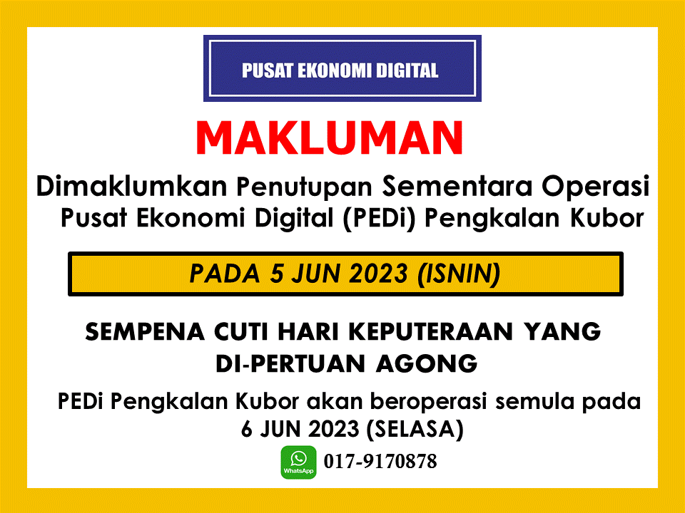 NOTIS PENUTUPAN PEDI